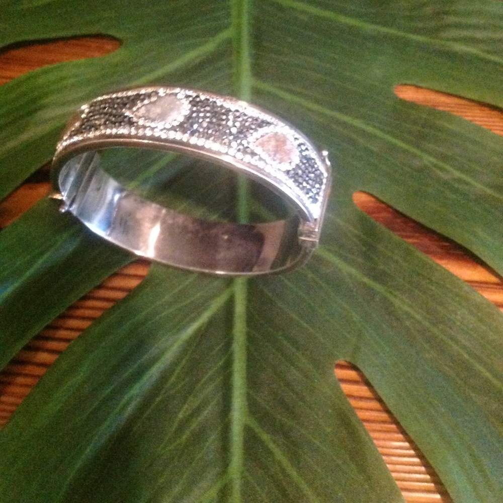 Druzy and crystal bangle